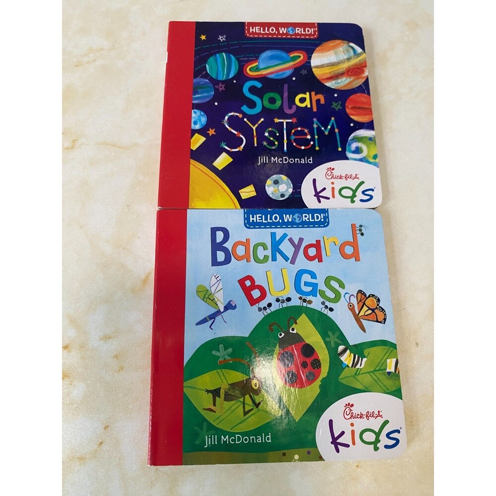 Hello World Board Book Set 2 Titles Chick-Fil-A Kids Mini Board Books 4in